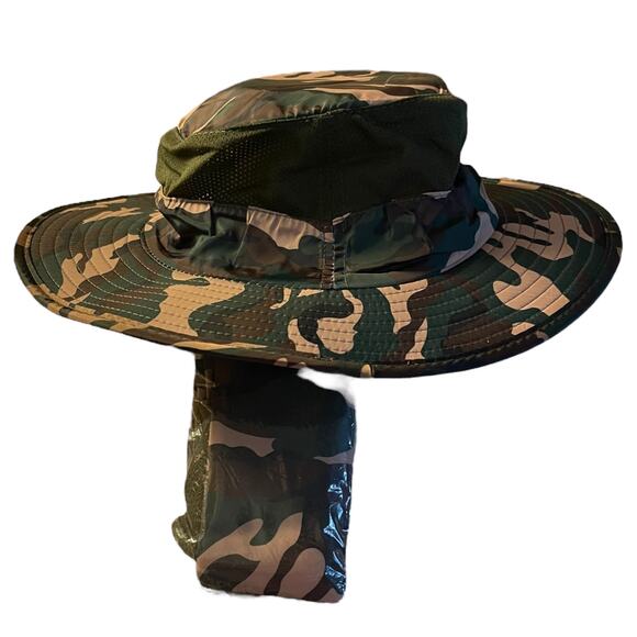 Camouflage Wide Brim Sun Protection Unisex Hat - Picture 5 of 5
